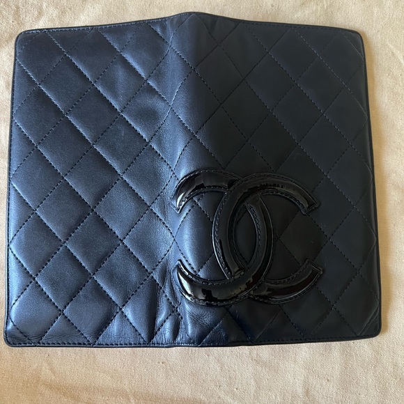 Chanel Lambskin Leather Quilted Black and Pink Long Wallet organizer#10788345 - Picture 2 of 16